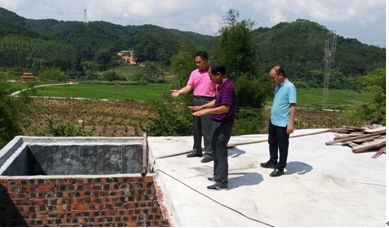 调研组在平果县太平镇局平村沼气(肥)管道集中供给项目现场调研